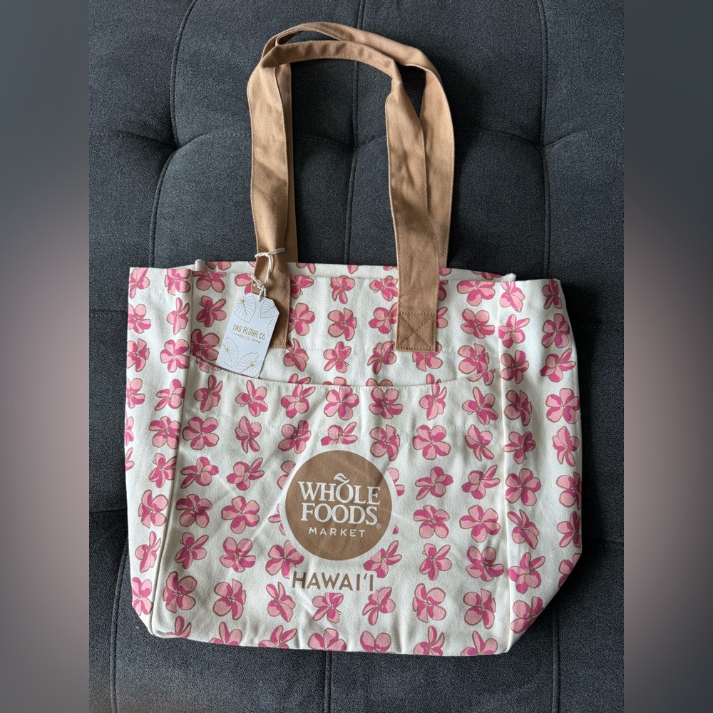 New with tags-Whole Foods [Hawaii Exclusive]
Medium Tote Bag-Plumeria